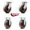 Service Caster 6 Inch Kingpinless High Temp Phenolic Wheel Swivel Caster Swivel 2 Rigid, 2PK SCC-KP30S620-PHRHT-2-R-2 - alternate 5